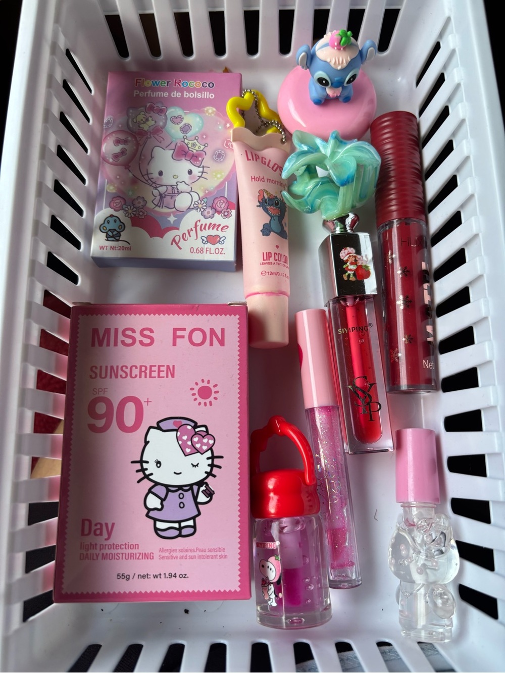 Hello Kitty Pink Kids Pretend Skincare & Lip Toy Set